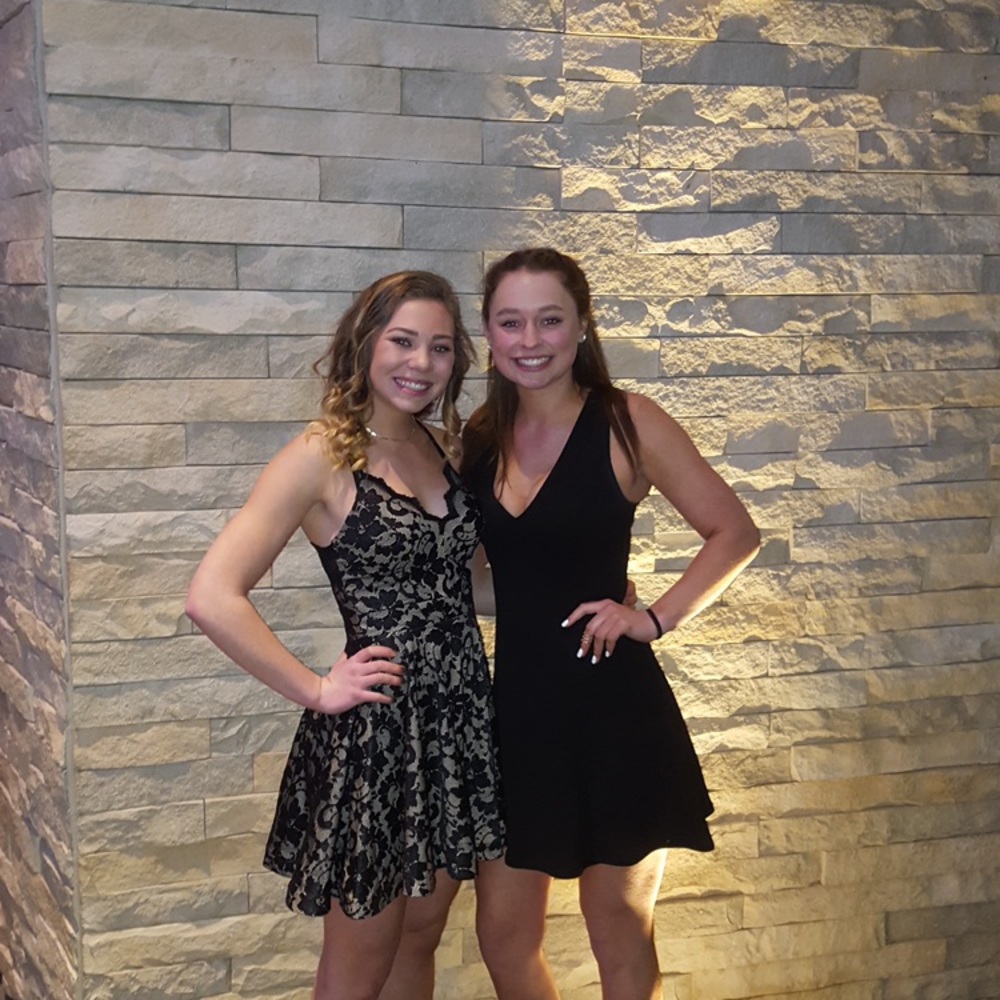 Black lace Homecoming dress